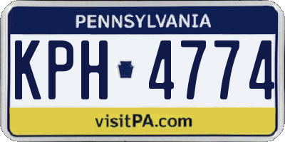 PA license plate KPH4774