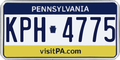 PA license plate KPH4775