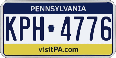 PA license plate KPH4776