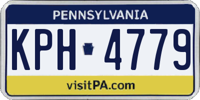 PA license plate KPH4779