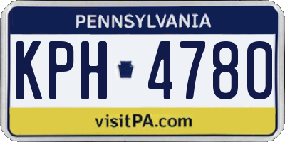 PA license plate KPH4780