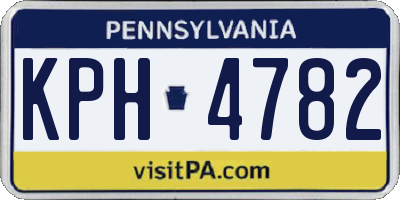 PA license plate KPH4782