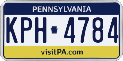 PA license plate KPH4784