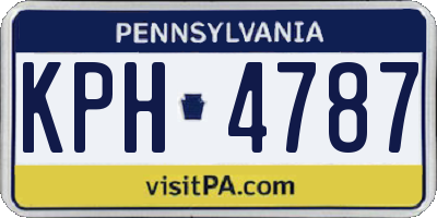 PA license plate KPH4787
