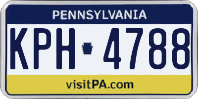 PA license plate KPH4788