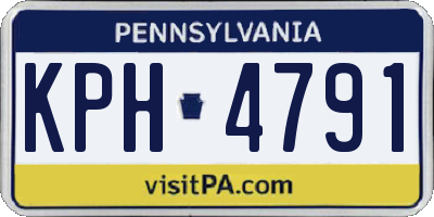 PA license plate KPH4791