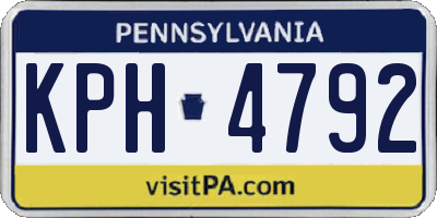 PA license plate KPH4792