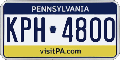 PA license plate KPH4800