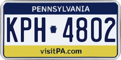 PA license plate KPH4802