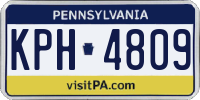 PA license plate KPH4809