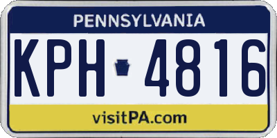 PA license plate KPH4816