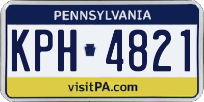 PA license plate KPH4821