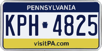 PA license plate KPH4825