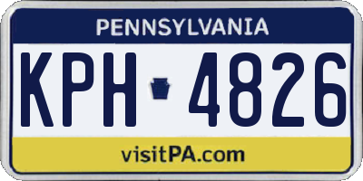 PA license plate KPH4826