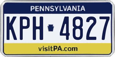 PA license plate KPH4827