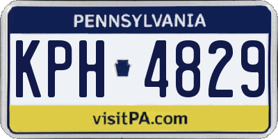 PA license plate KPH4829