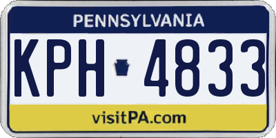 PA license plate KPH4833