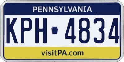 PA license plate KPH4834