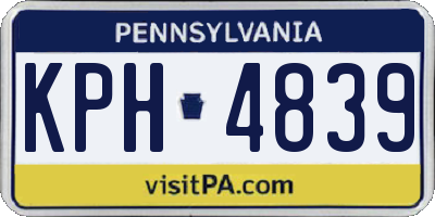 PA license plate KPH4839