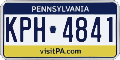 PA license plate KPH4841