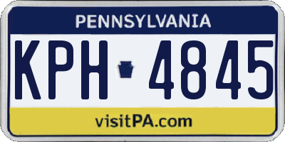 PA license plate KPH4845