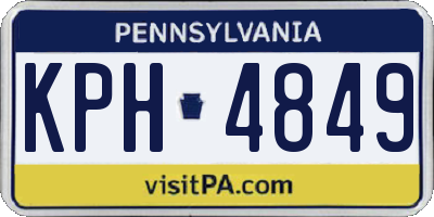 PA license plate KPH4849