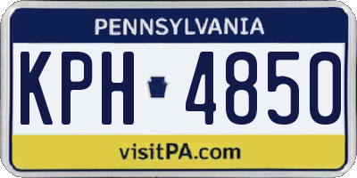 PA license plate KPH4850