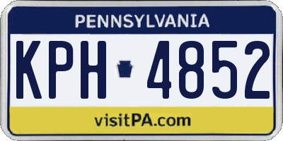 PA license plate KPH4852