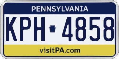 PA license plate KPH4858