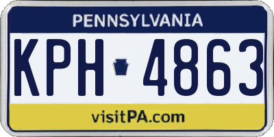 PA license plate KPH4863