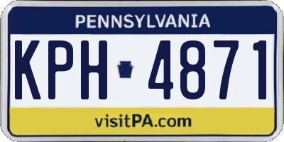PA license plate KPH4871