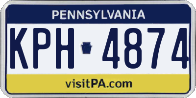 PA license plate KPH4874