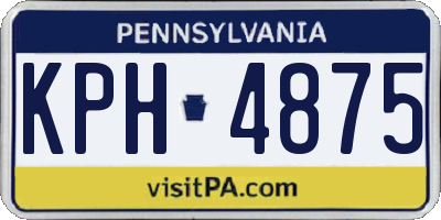 PA license plate KPH4875