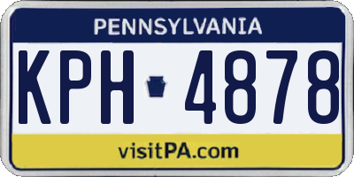 PA license plate KPH4878