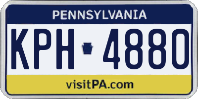 PA license plate KPH4880