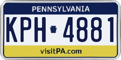 PA license plate KPH4881