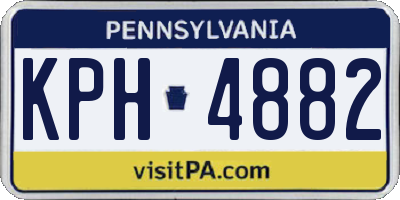 PA license plate KPH4882
