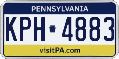 PA license plate KPH4883