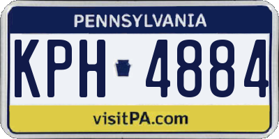 PA license plate KPH4884