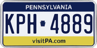 PA license plate KPH4889