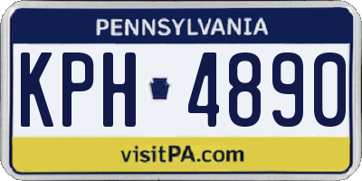 PA license plate KPH4890