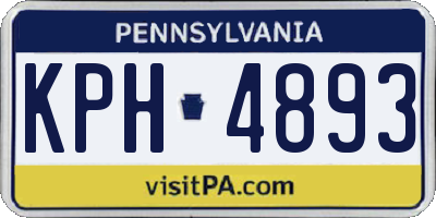 PA license plate KPH4893