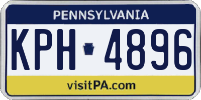 PA license plate KPH4896