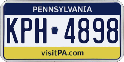 PA license plate KPH4898