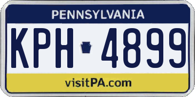 PA license plate KPH4899