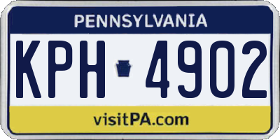 PA license plate KPH4902