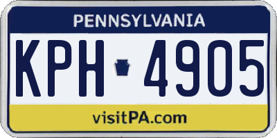 PA license plate KPH4905