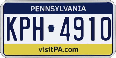 PA license plate KPH4910