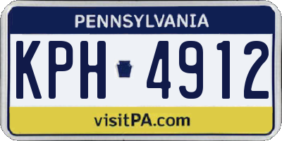 PA license plate KPH4912