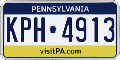 PA license plate KPH4913